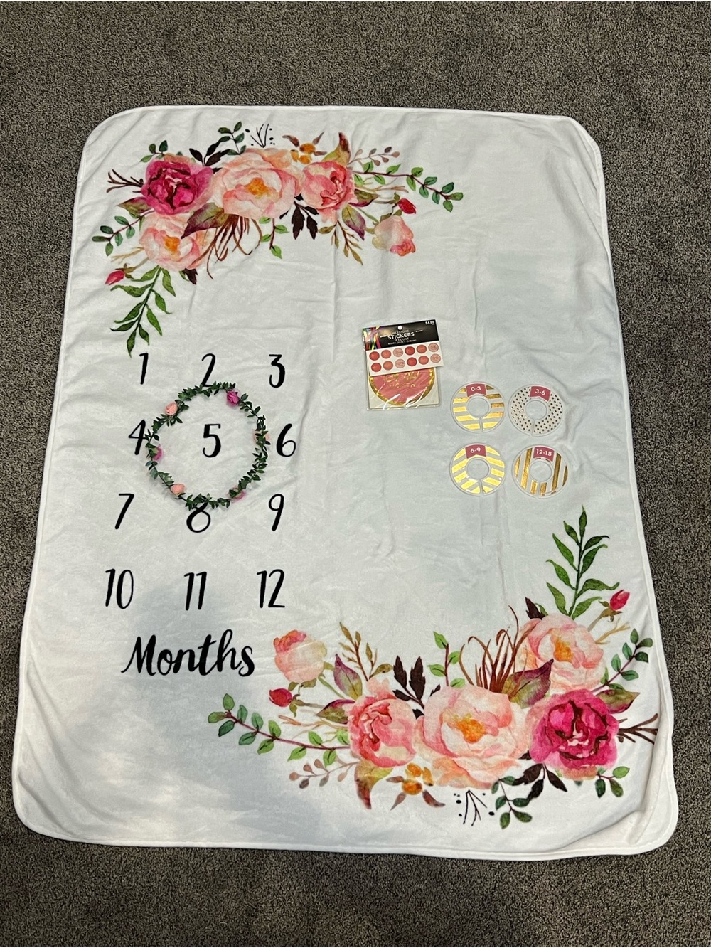 Baby Monthly Milestone Photo Prop Bundle + Closet Dividers